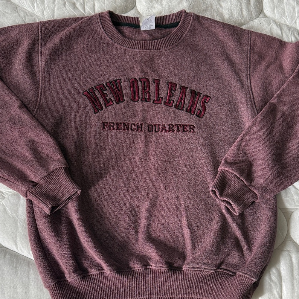 New Orleans French Quarter Maroon Sweater